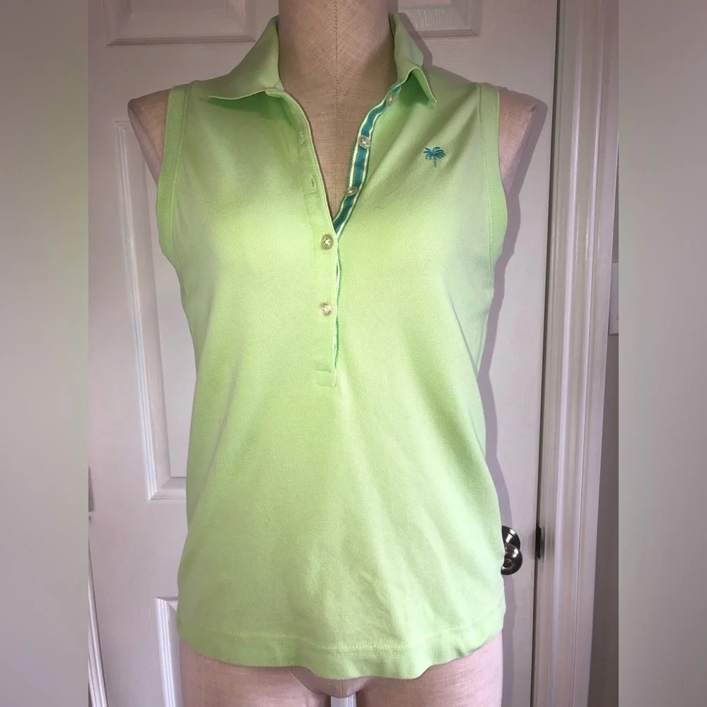 Lilly Pulitzer Green Sleeveless Polo Top size small - Picture 1 of 5